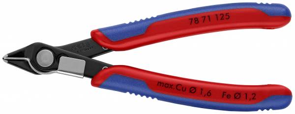KNIPEX 78 71 125 SB Electronic Super Knips® 125 mm brüniert mit Mehrkomponenten-Hüllen brüniert