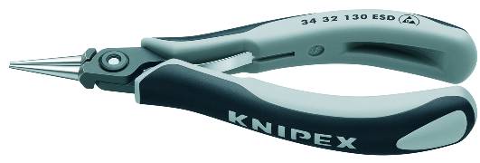 KNIPEX 34 32 130 ESD Präzisions-Elektronik-Greifzange ESD 135 mm brüniert mit Mehrkomponenten-Hüllen