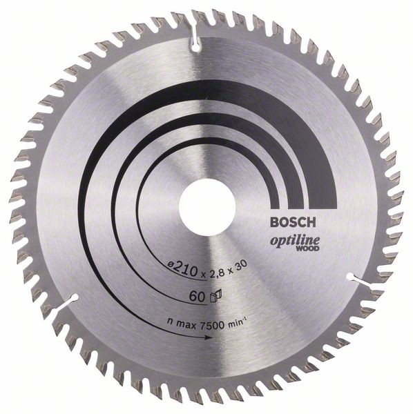BOSCH KREISSÄGEBLATT OPTILINE WOOD FÜR HANDKREISSÄGEN, 210 X 30 X 2,8 MM, 60