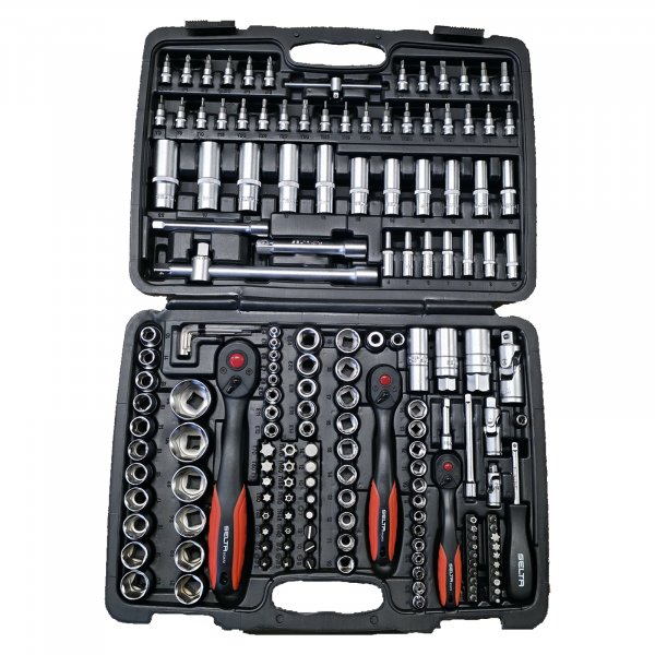 WHB Tools Steckschlüssel Satz 172tlg 1/4+3/8+1/2 72 Zahn Ratsche