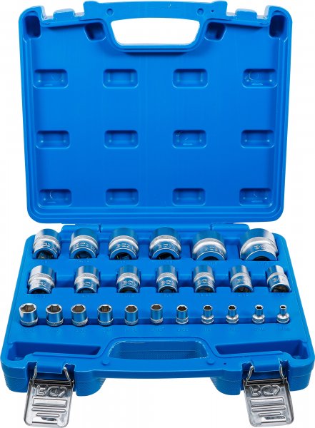 BGS Steckschlüssel-Einsatz Zollgröße, 24tlg. 1/4" und 1/2" 2246