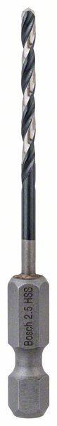 Bosch HSS Spiralbohrer mit Sechskantschaft, 2,5 x 30 x 69 mm, 1er-Pack