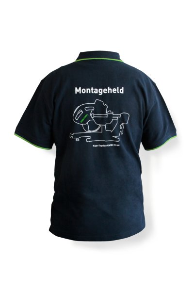 Festool Poloshirt dunkelblau Kapex KS 60 Montageheld
