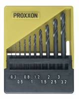 PROXXON HSS Spiralbohrersatz, DIN 338, 10-tlg. (0,3 bis 3,2 mm) 28874 PROXXON HSS Spiralbohrersatz, DIN 338, 10-tlg. (0,3 bis 3,2 mm) 28874