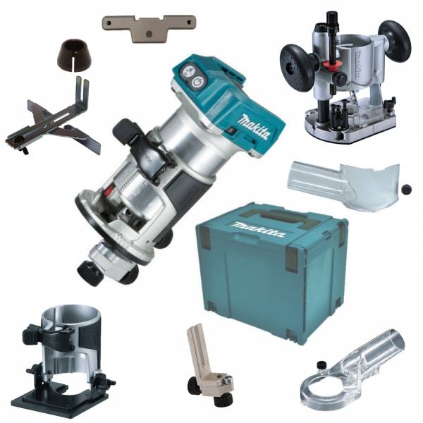 Makita Akku-Multifunktionsfräse 18 V DRT50ZJX2 Solo + Makpac