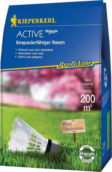 Rasensamen Strapazierfähiger Rasen 4 kg Profi-Line Active Kiepenkerl