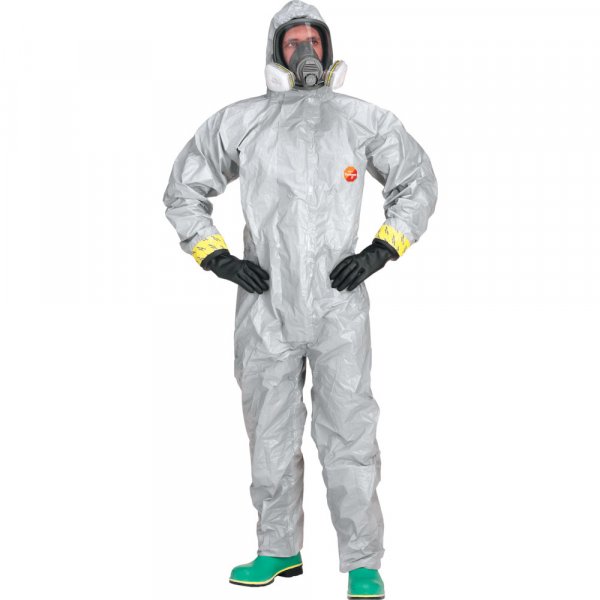 Dupont Einweganzug Tychem F, grau, Material Tyvek, Klassischer Typ-5/Typ-6-Overa