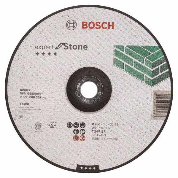BOSCH TRENNSCHEIBE GEKRÖPFT EXPERT FOR STONE C 24 R BF, 230 MM, 22,23 MM, 3,0 MM