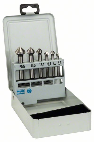 BOSCH KEGELSENKER-SET, 6-TEILIG, 45, 63 MM / 5-10 MM / 6,3 - 20,5 MM