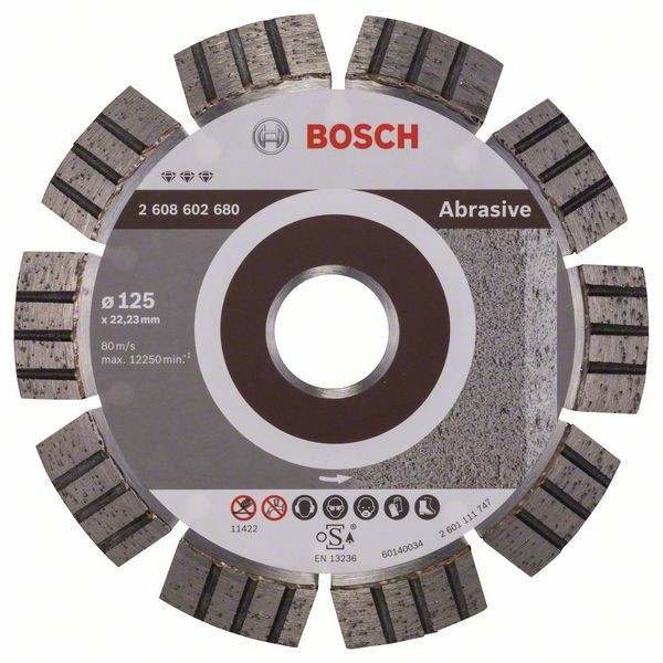 BOSCH DIAMANTTRENNSCHEIBE BEST FOR ABRASIVE, 125 X 22,23 X 2,2 X 12 MM