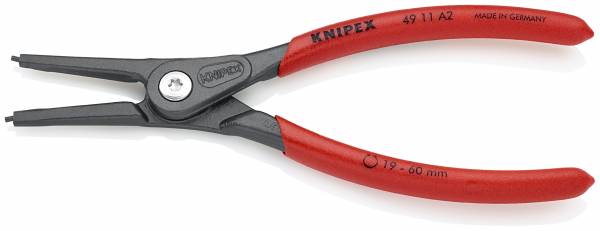 KNIPEX 49 11 A2 SB Präzisions-Sicherungsringzange für Außenringe auf Wellen 180 mm grau atramentiert