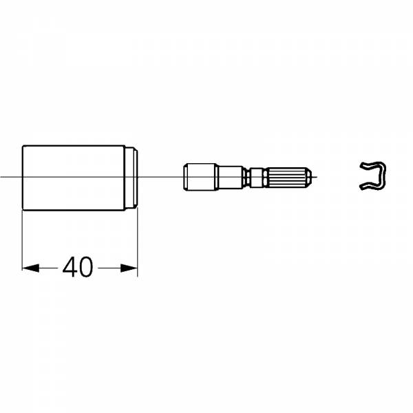 GROHE Verlängerungsset 06428 40mm für UP-Ventile DN20/DN25/DN32 chrom