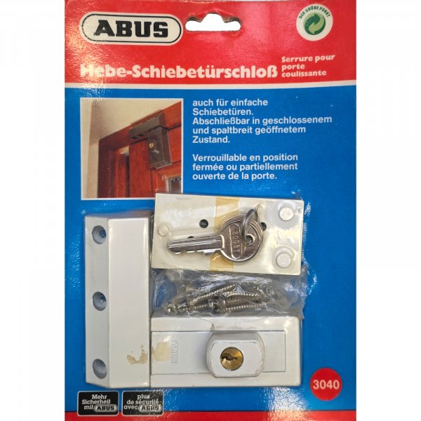 ABUS Hebe/Schiebetürschloß 3040 W SB weiß 2209