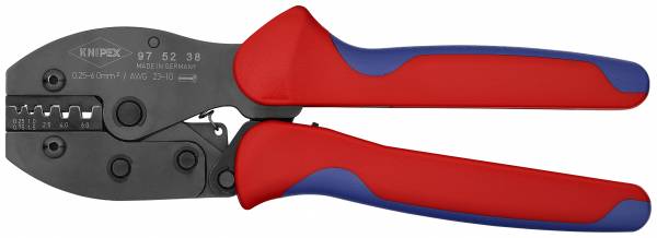 KNIPEX 97 52 38 SB PreciForce® Crimpzange 220 mm brüniert mit Mehrkomponenten-Hüllen