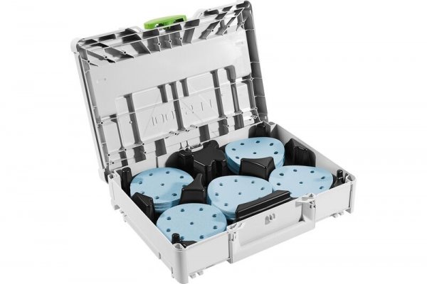 Festool Schleifmittel-Systainer³ SYS-STF D125 GR-Set Granat