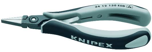 KNIPEX 34 12 130 ESD Präzisions-Elektronik-Greifzange ESD 135 mm brüniert mit Mehrkomponenten-Hüllen