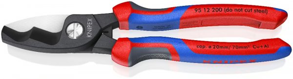KNIPEX 95 12 200 SB Kabelschere mit Doppelschneide200 mm brüniert