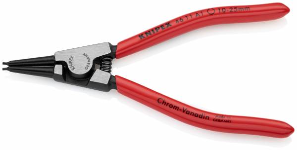 KNIPEX 46 11 A1 SB Sicherungsringzange für Außenringe auf Wellen 140 mm schwarz atramentiert mit Kun