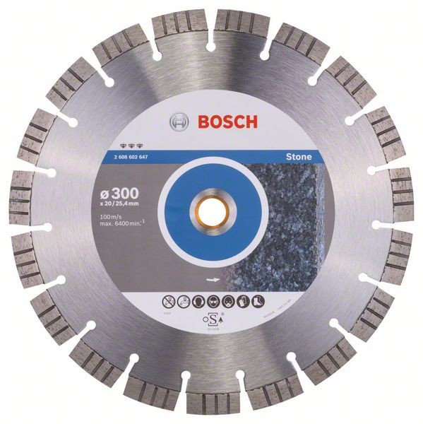 BOSCH DIAMANTTRENNSCHEIBE BEST FOR STONE, 300 X 20,00/25,40 X 2,8 X 15 MM