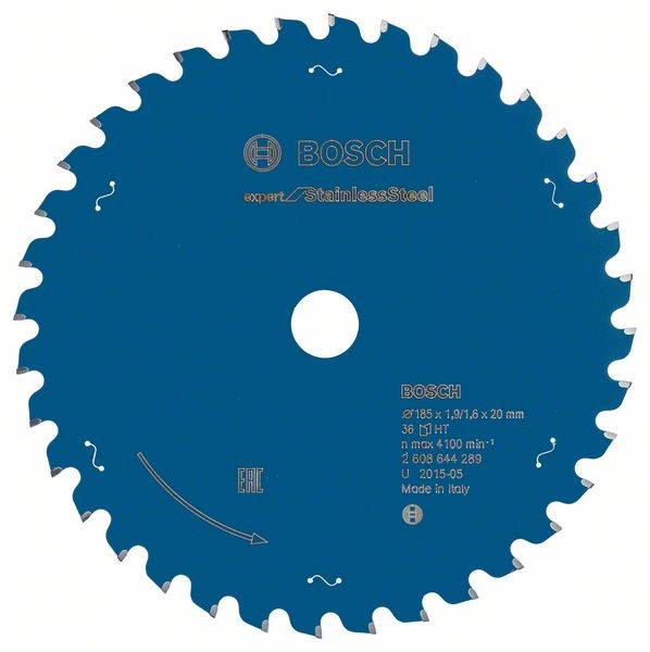 BOSCH KREISSÄGEBLATT EXPERT FOR STAINLESS STEEL, 185 X 20 X 1,9 X 36