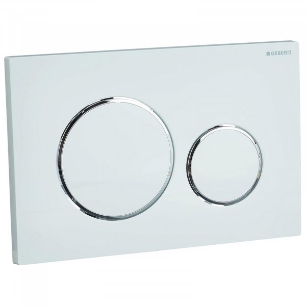 Geberit Abdeckplatte Sigma20 weiß/hochgl.VC/weiß 2 Mengen
