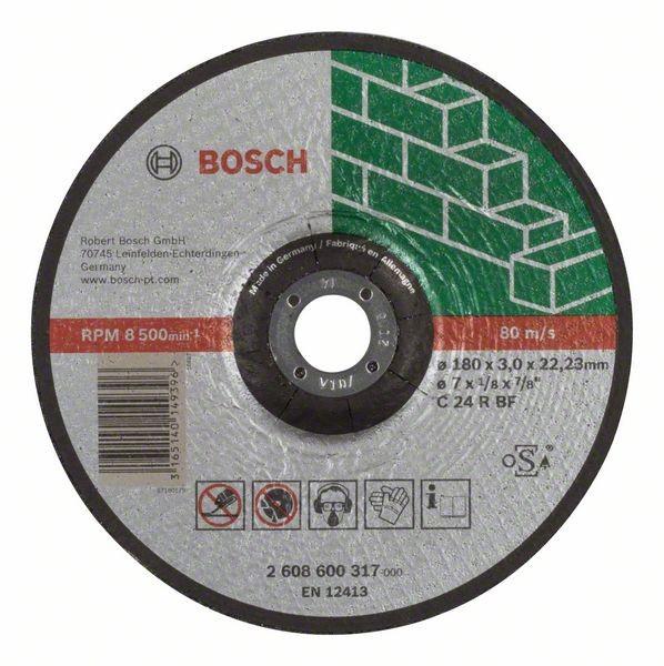 BOSCH TRENNSCHEIBE GEKRÖPFT EXPERT FOR STONE C 24 R BF, 180 MM, 22,23 MM, 3,0 MM