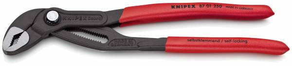 KNIPEX 87 01 250 Cobra® Hightech-Wasserpumpenzange 250 mm grau atramentiert mit rutschhemmendem Kun