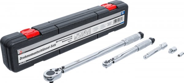 BGS Drehmomentschlüssel Satz(1/4") 5 - 25 Nm, 12,5 mm (1/2") 28 - 210 Nm | 5-tlg.