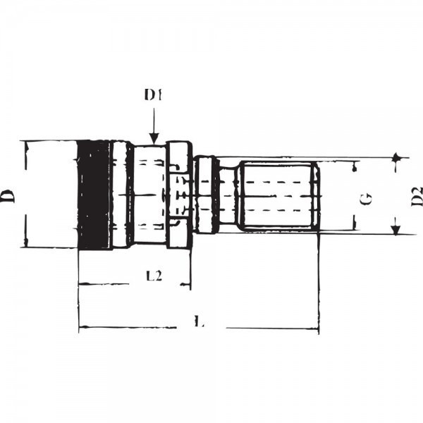 Anzugsbolzen Ott SK40-M16 m.Bohrg. GSW