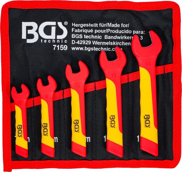 BGS VDE-Einmaulschlüssel-Satz SW 7 - 14 mm 5-tlg. 7159