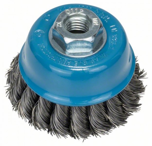 BOSCH TOPFBÜRSTE, STAHL, GEZOPFTER DRAHT, 0,35 MM, 65 MM, 12500 U/MIN, M 14
