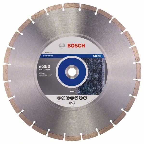 BOSCH DIAMANTTRENNSCHEIBE STANDARD FOR STONE, 350 X 20,00/25,40 X 3,1 X 10 MM