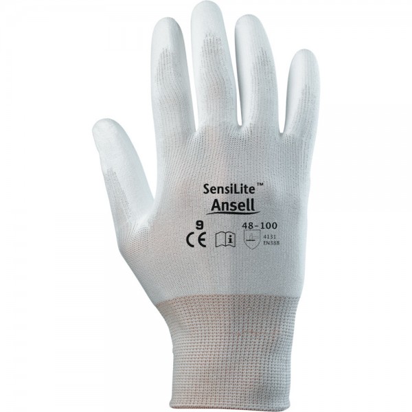Handschuh SensiLite 48-100, weiß/schwarz