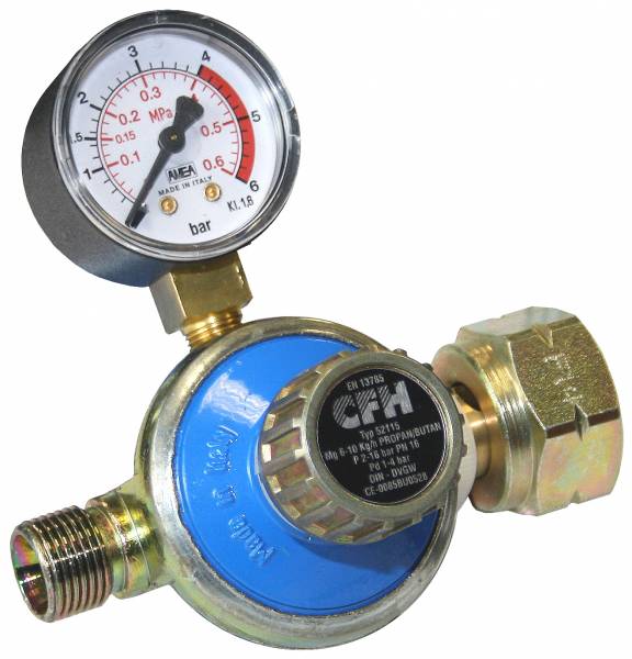 CFH Propanregler mit Manometer 1 - 4 DR 115 52115