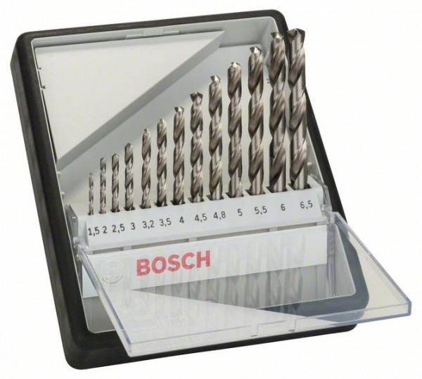 BOSCH METALLBOHRER-SET ROBUST LINE HSS-G, DIN 135, 135°, 13-TEILIG, 1,5 - 6,5 MM