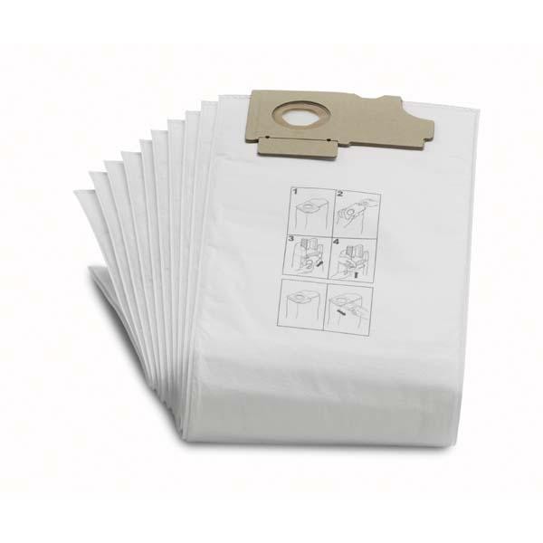 10x Kärcher Vliesfiltertüten 3-lagig Staubsaugertüten 69043110