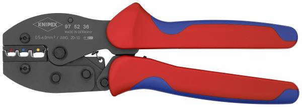 KNIPEX 97 52 36 PreciForce® Crimpzange 220 mm brüniert mit Mehrkomponenten-Hüllen