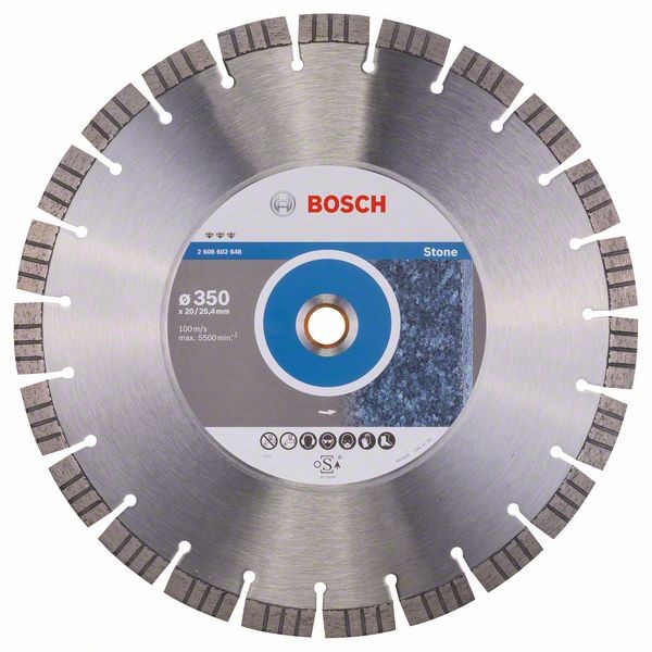 BOSCH DIAMANTTRENNSCHEIBE BEST FOR STONE, 350 X 20,00/25,40 X 3,2 X 15 MM