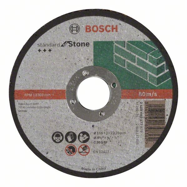 BOSCH TRENNSCHEIBE GERADE STANDARD FOR STONE C 30 S BF, 115 MM, 22,23 MM, 3,0 MM