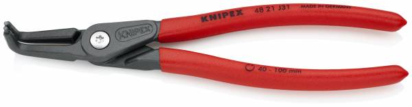 KNIPEX 48 21 J31 SB Präzisions-Sicherungsringzange für Innenringe in Bohrungen 210 mm grau atramenti