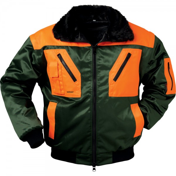 Pilotenjacke Rotdorn, Gr.XL, grün-orange