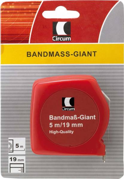 Circum Rollbandmaß Giant 5 m Alugehäuse Rollbandmass Metermaß Bandmaß Maßband
