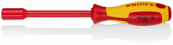 KNIPEX 98 03 10 Steckschlüssel mit Schraubendreher-Griff 237 mm brüniert isolierender Mehrkomponente