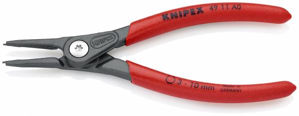 KNIPEX 49 11 A0 SB Präzisions-Sicherungsringzange für Außenringe auf Wellen 140 mm grau atramentiert