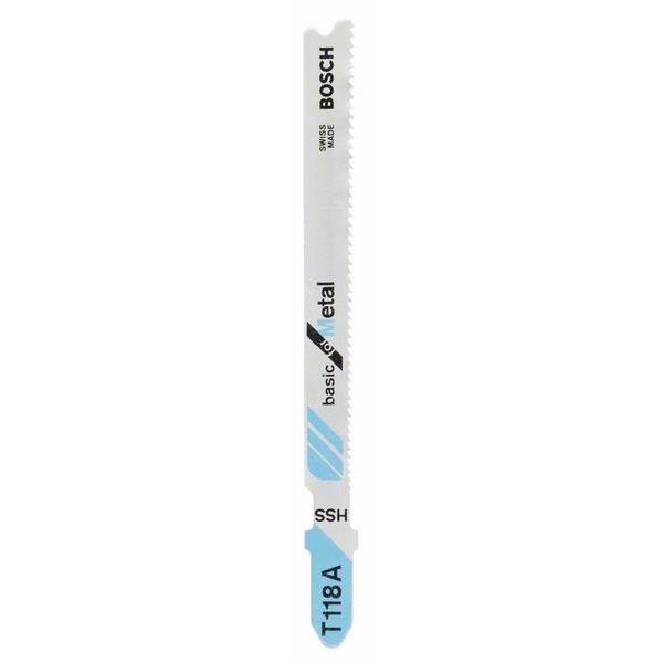 BOSCH STICHSÄGEBLATT T 118 A, BASIC FOR METAL, 5ER-PACK