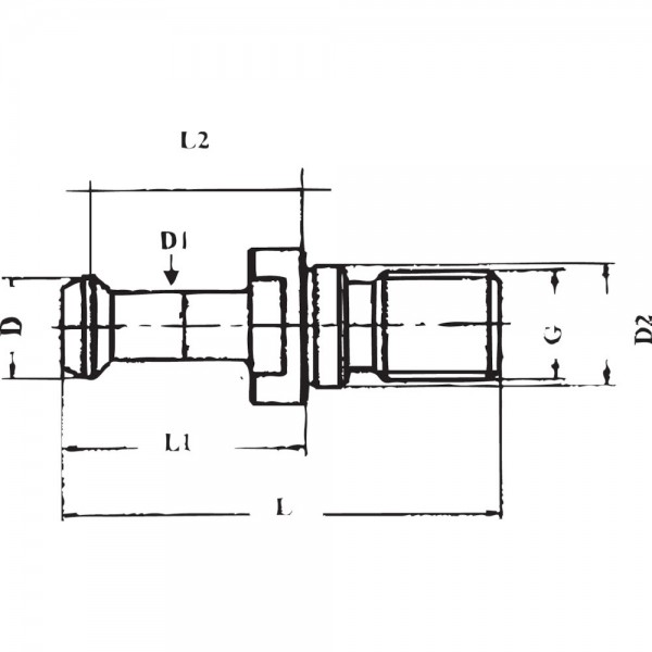 Anzugsbolzen JISB6339 BT40 90G. GSW