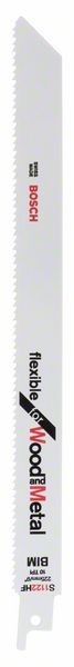BOSCH SÄBELSÄGEBLATT S 1122 HF, FLEXIBLE FOR WOOD AND METAL, 5ER-PACK