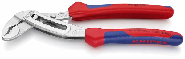 KNIPEX 88 05 180 Alligator® Wasserpumpenzange 180 mm verchromt mit Mehrkomponenten-Hüllen