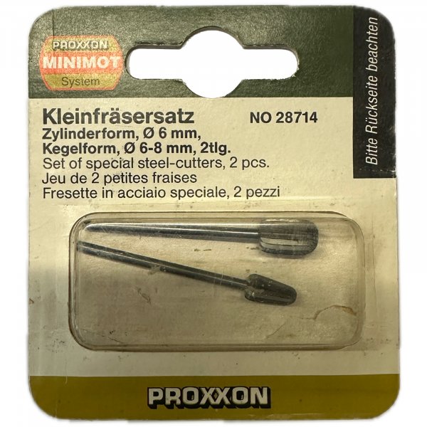 PROXXON KLEINFRÄSER 2 STK. ZYLINDER+KEGEL