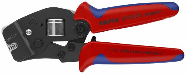 KNIPEX 97 53 08 SB Selbsteinstellende Crimpzange für Aderendhülsen mit Fronteinführung 190 mm brünie